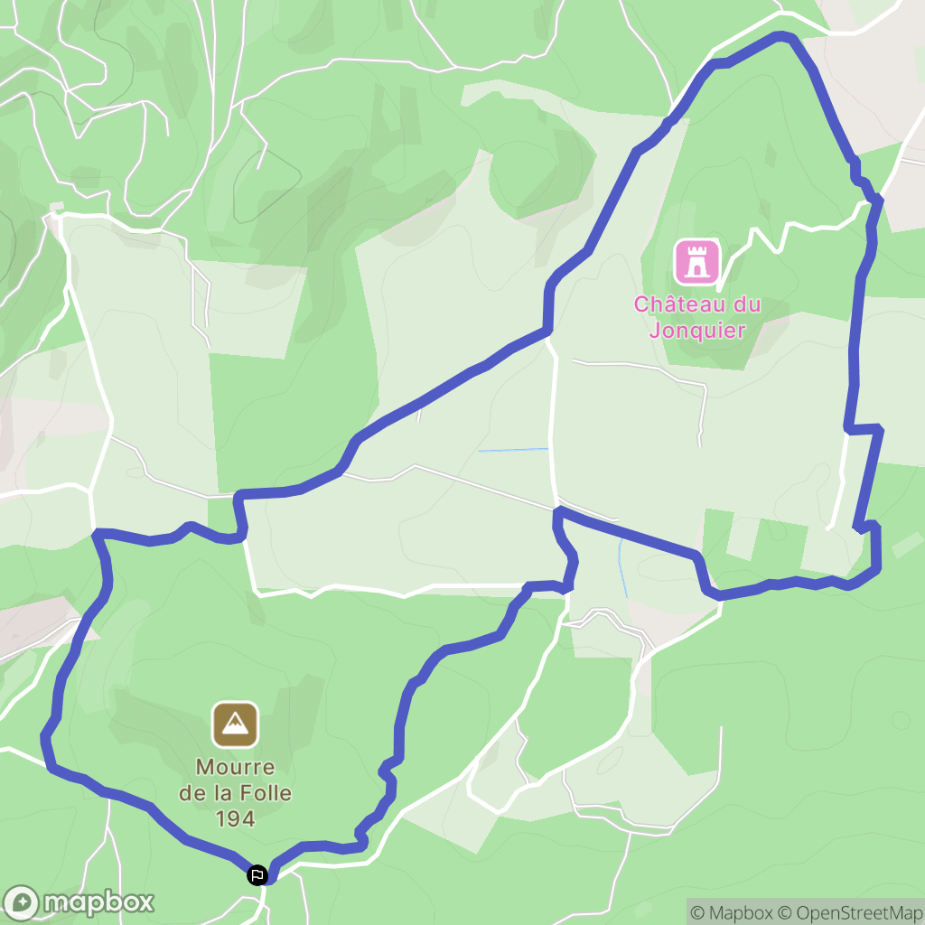Chusclan : carte du parcours de randonnée - France
