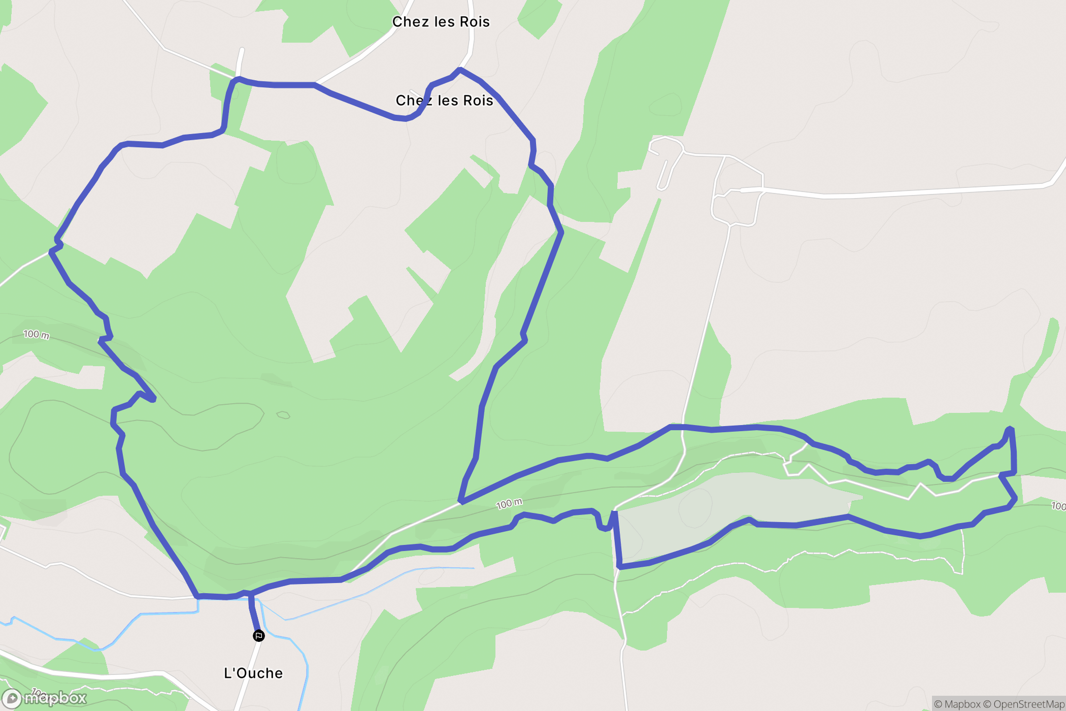 Voulgézac : carte du parcours de randonnée - France