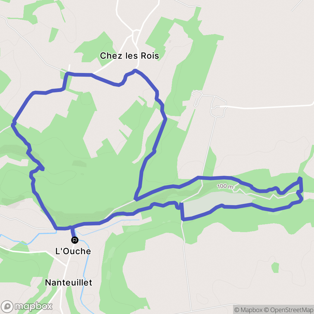 Voulgézac : carte du parcours de randonnée - France