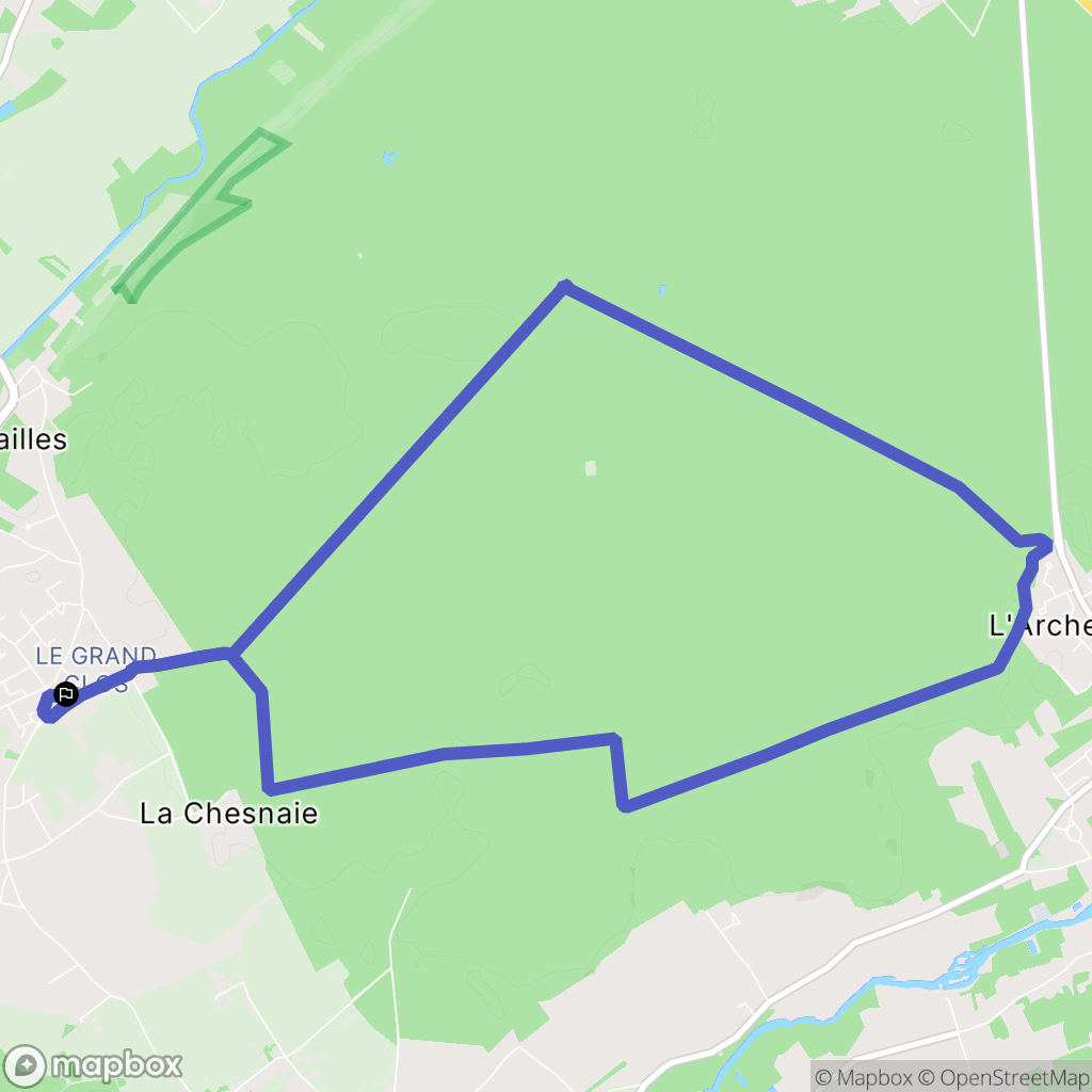 Chailles : carte du parcours de randonnée - France