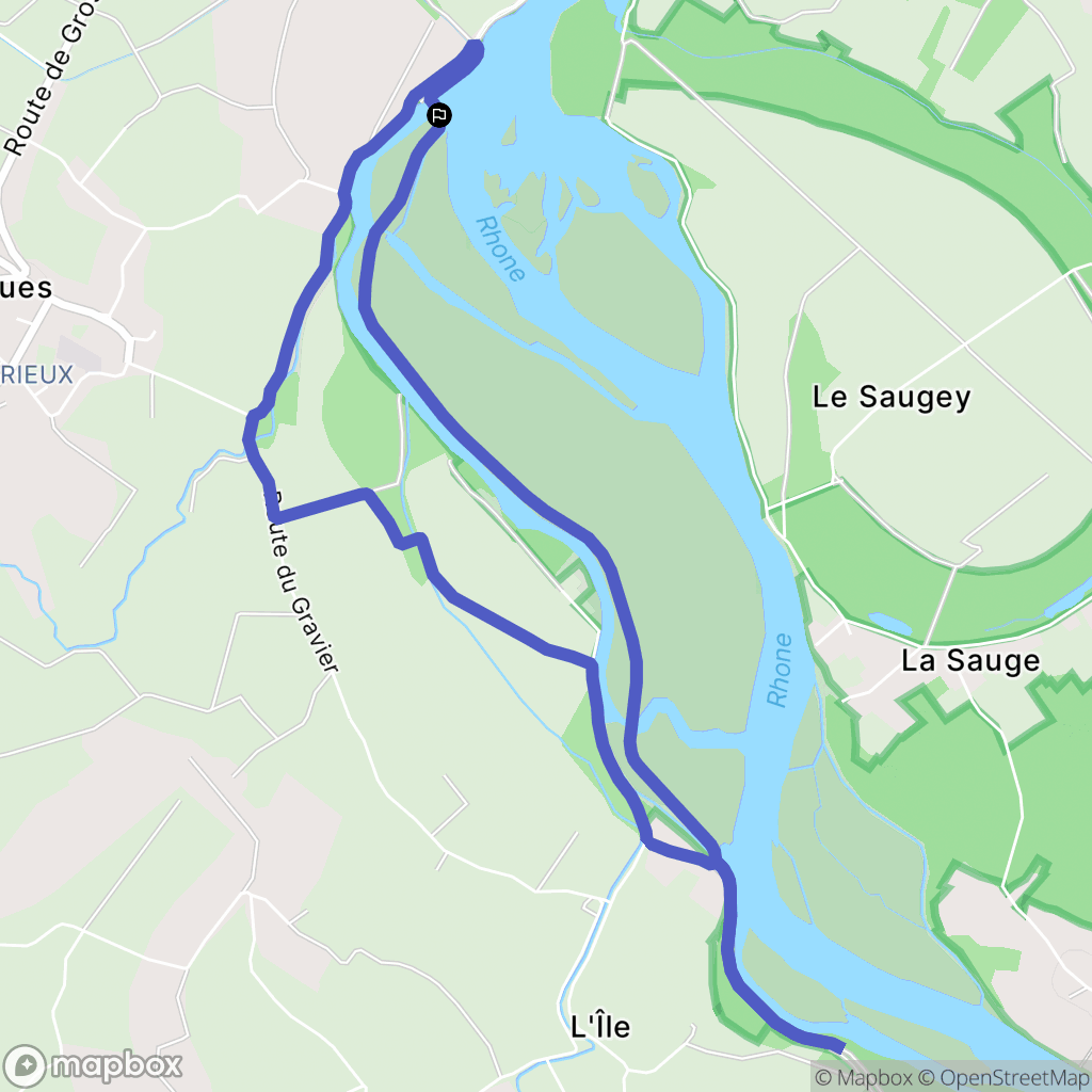 Brangues : carte du parcours de randonnée - France
