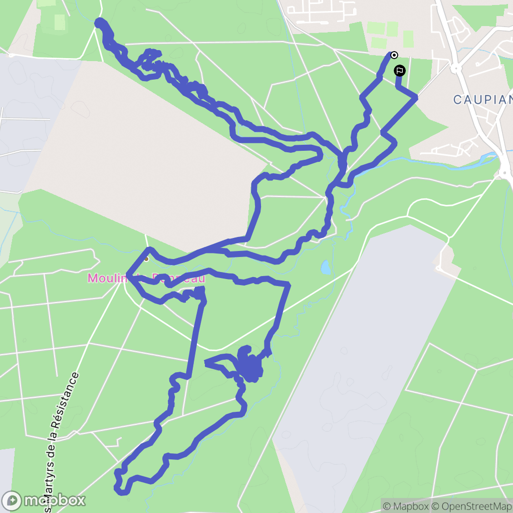 Saint-Médard-en-Jalles : carte du parcours de randonnée - France