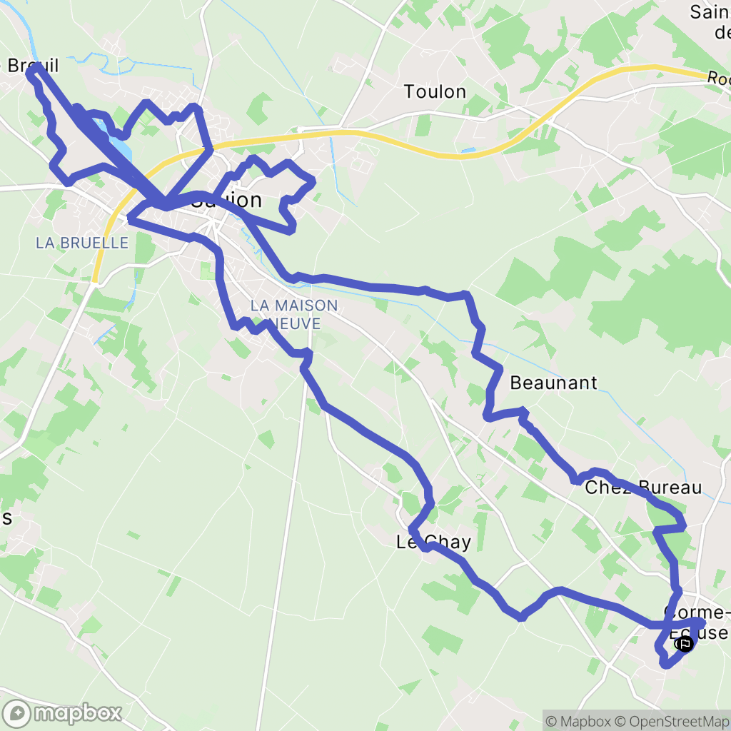 Corme-Écluse : carte du parcours de randonnée - France