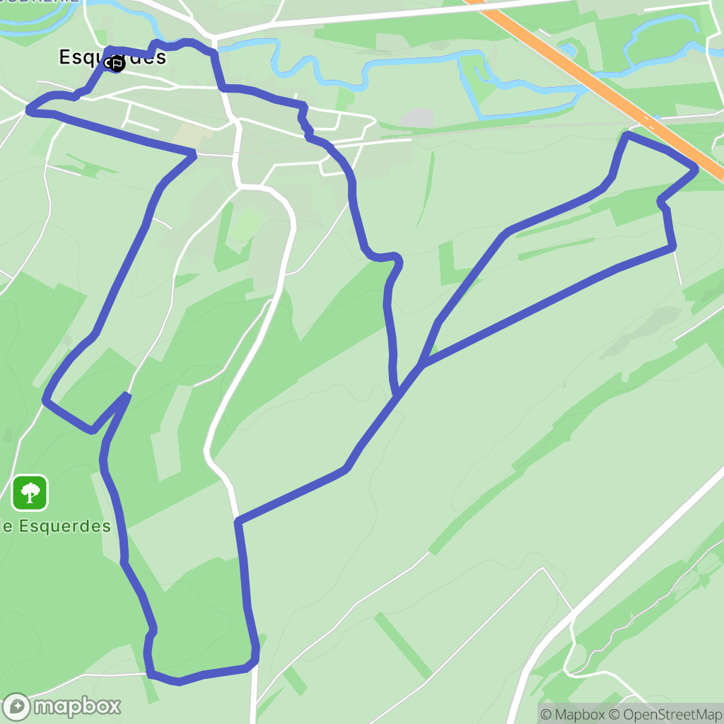 Esquerdes : carte du parcours de randonnée - France