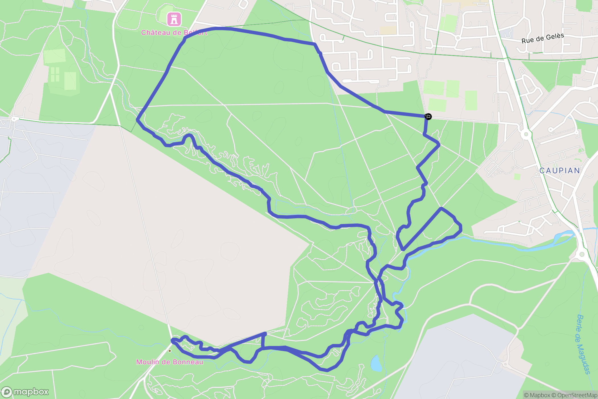 Saint-Médard-en-Jalles : carte du parcours de randonnée - France