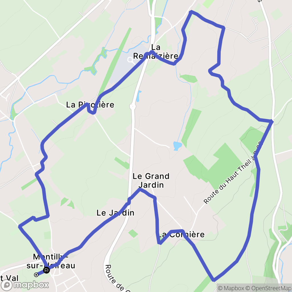 Montilly-sur-Noireau : carte du parcours de randonnée - France