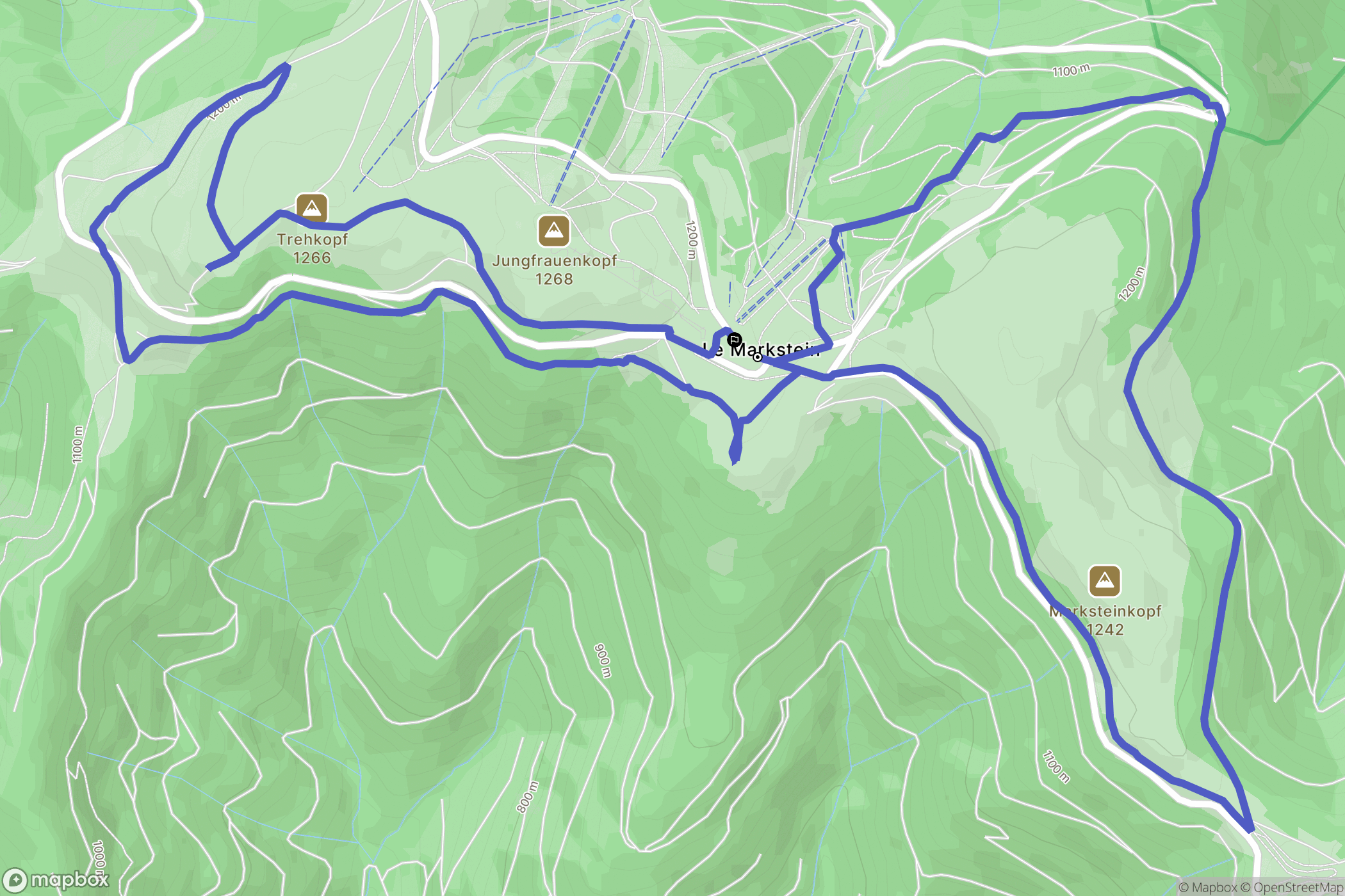 Fellering : carte du parcours de randonnée - France