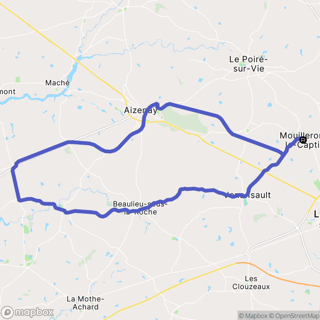 Mouilleron-le-Captif : carte du parcours de randonnée - France