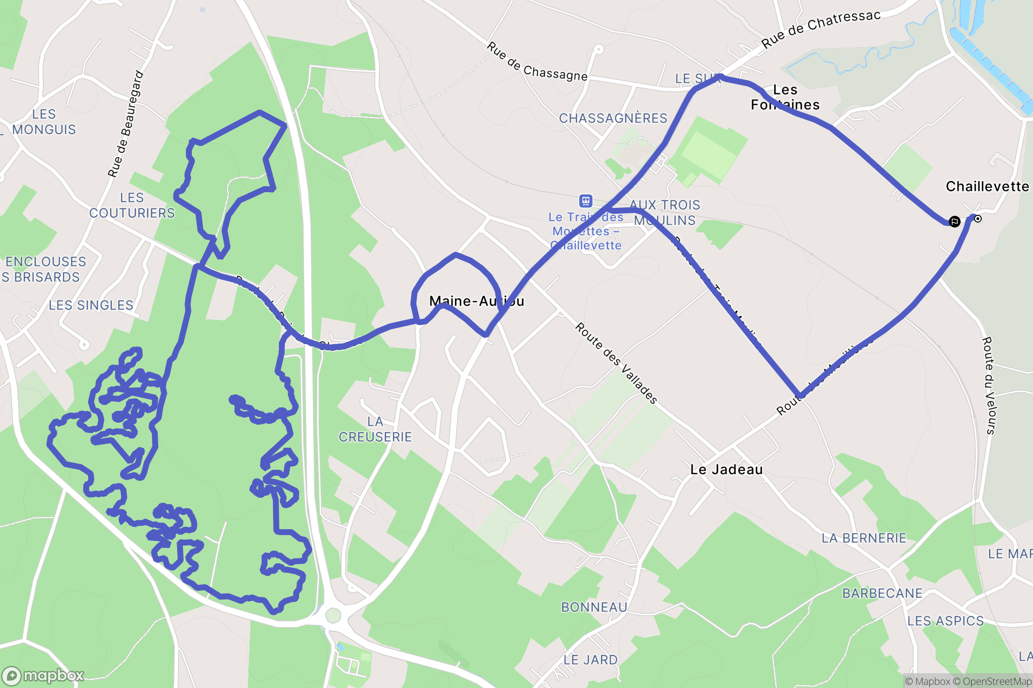 Chaillevette : carte du parcours de randonnée - France