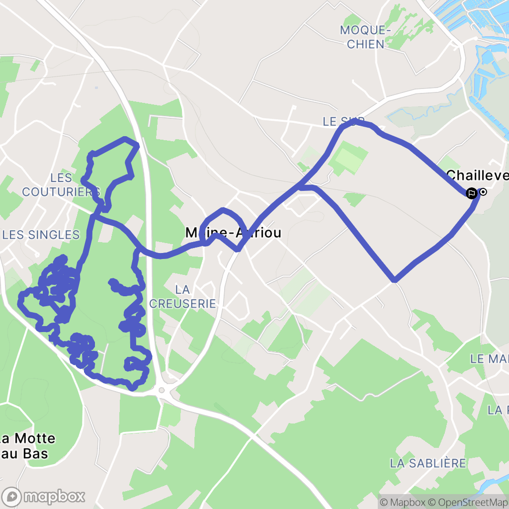 Chaillevette : carte du parcours de randonnée - France