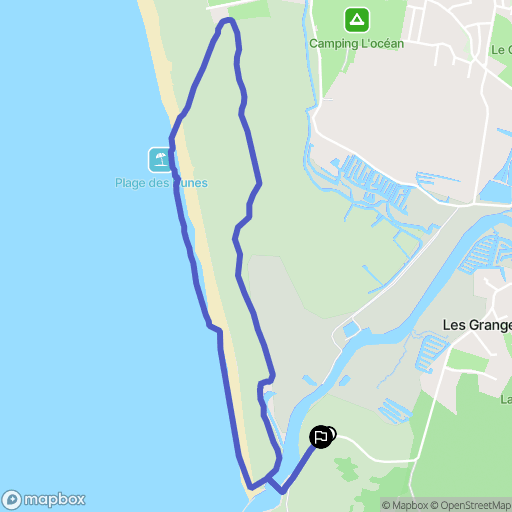 Les Sables-d'Olonne : carte du parcours de randonnée - France
