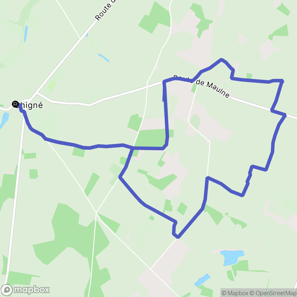 Noyant-Villages : carte du parcours de randonnée - France