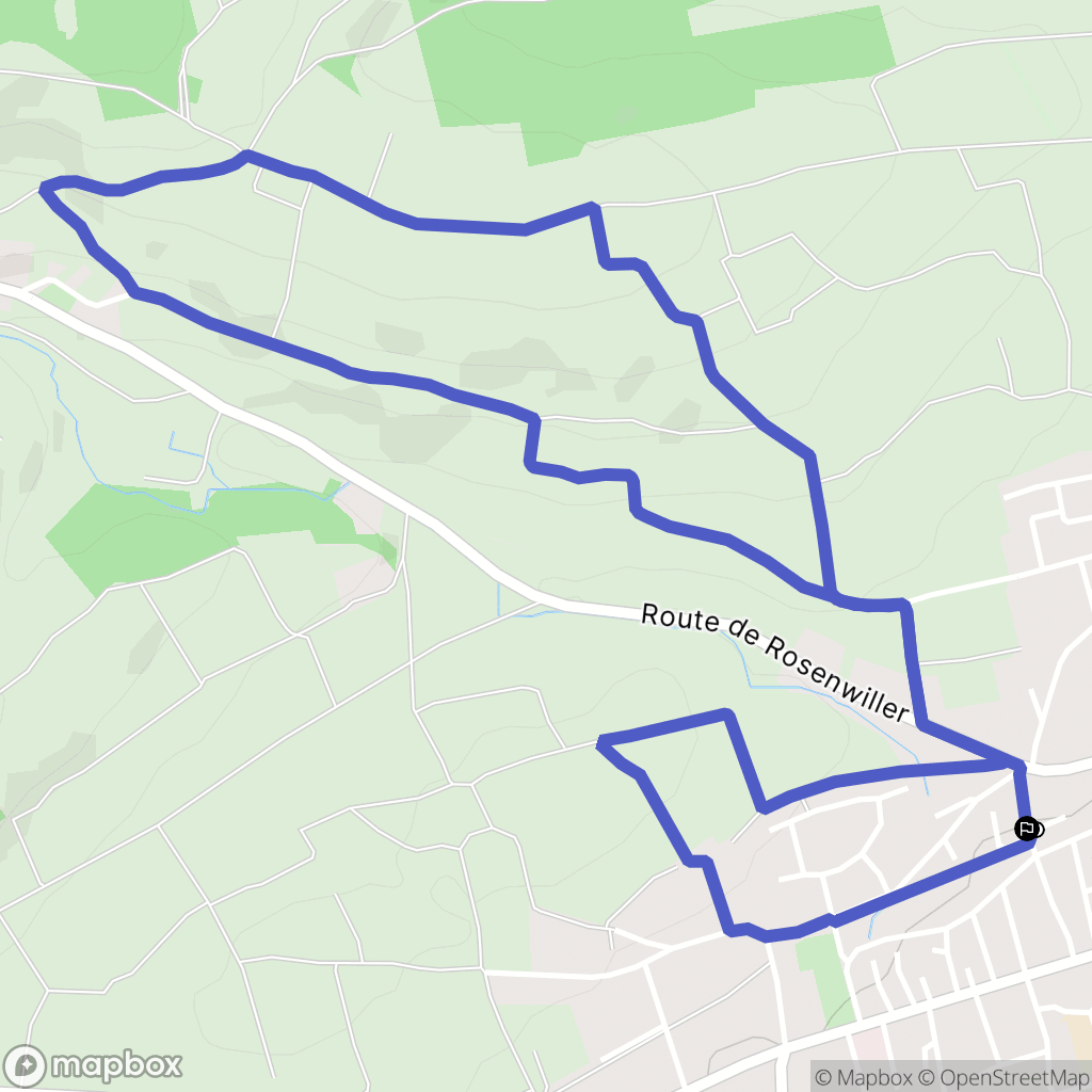 Rosheim : carte du parcours de randonnée - France