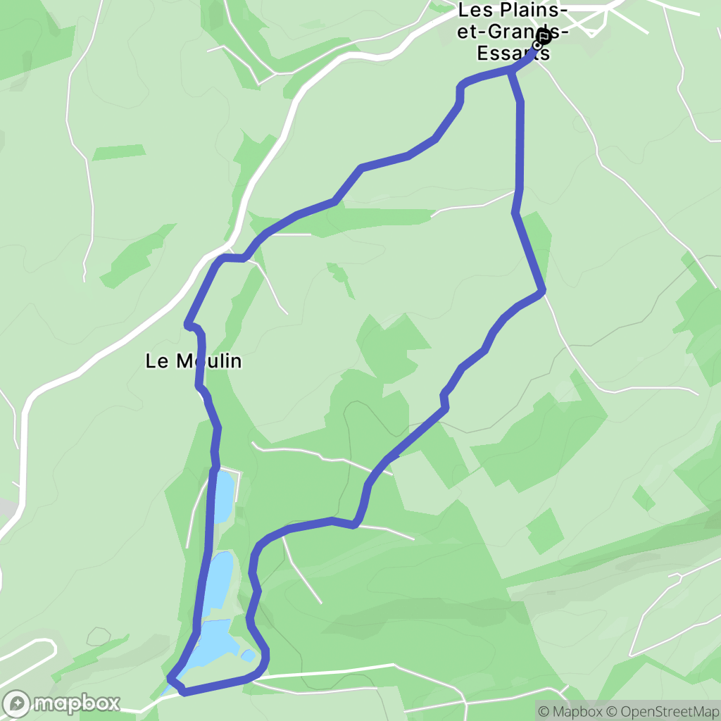 Les Plains-et-Grands-Essarts : carte du parcours de randonnée - France