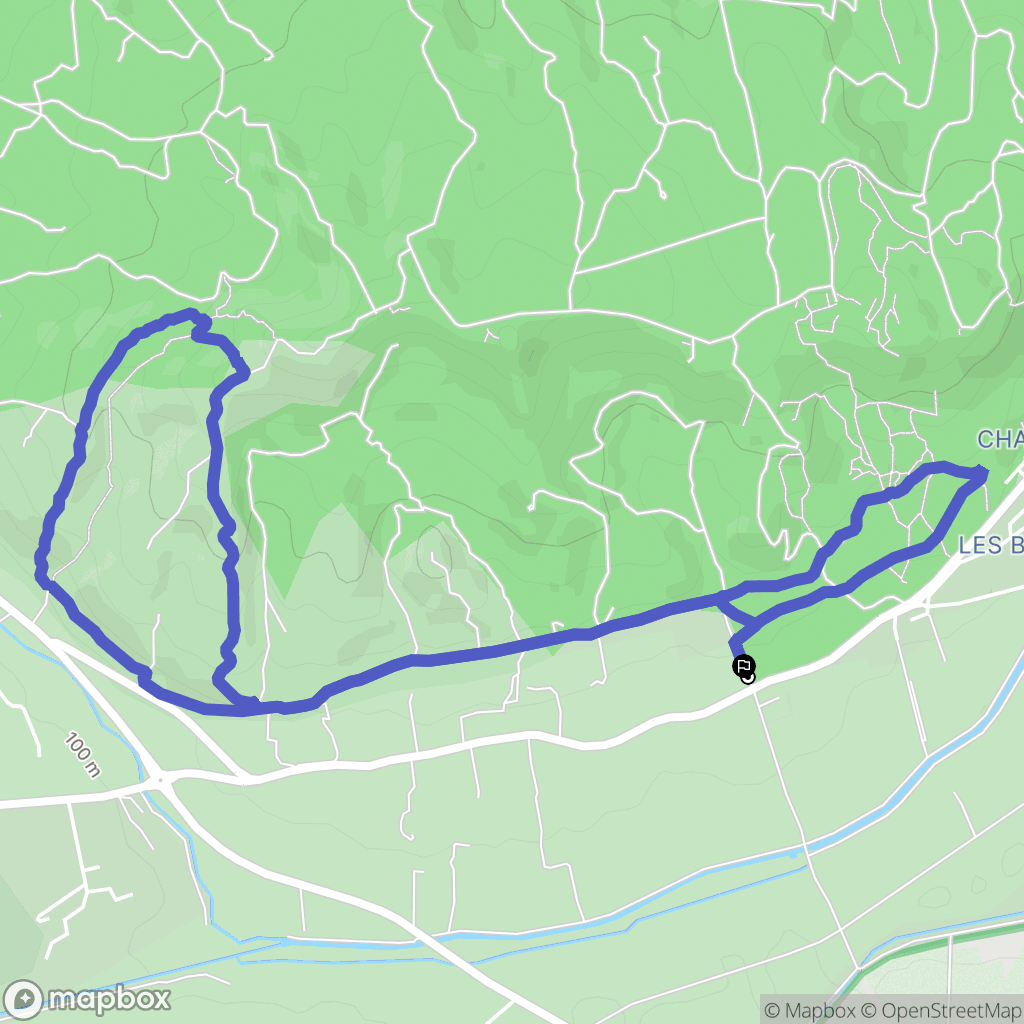 Lamanon : carte du parcours de randonnée - France