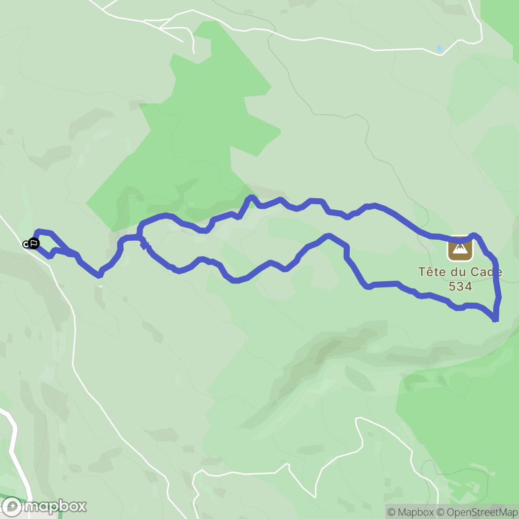 Le Beausset : carte du parcours de randonnée - France