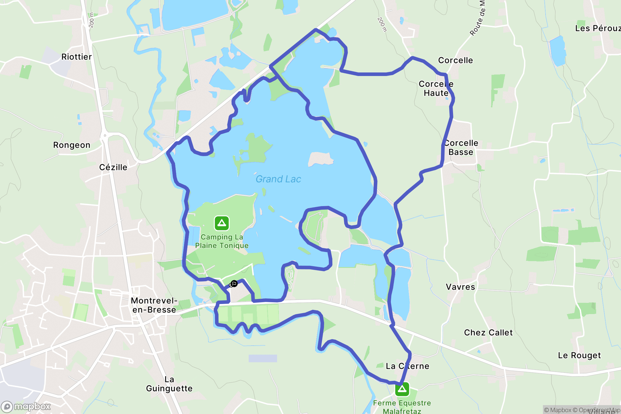 Malafretaz : carte du parcours de randonnée - France