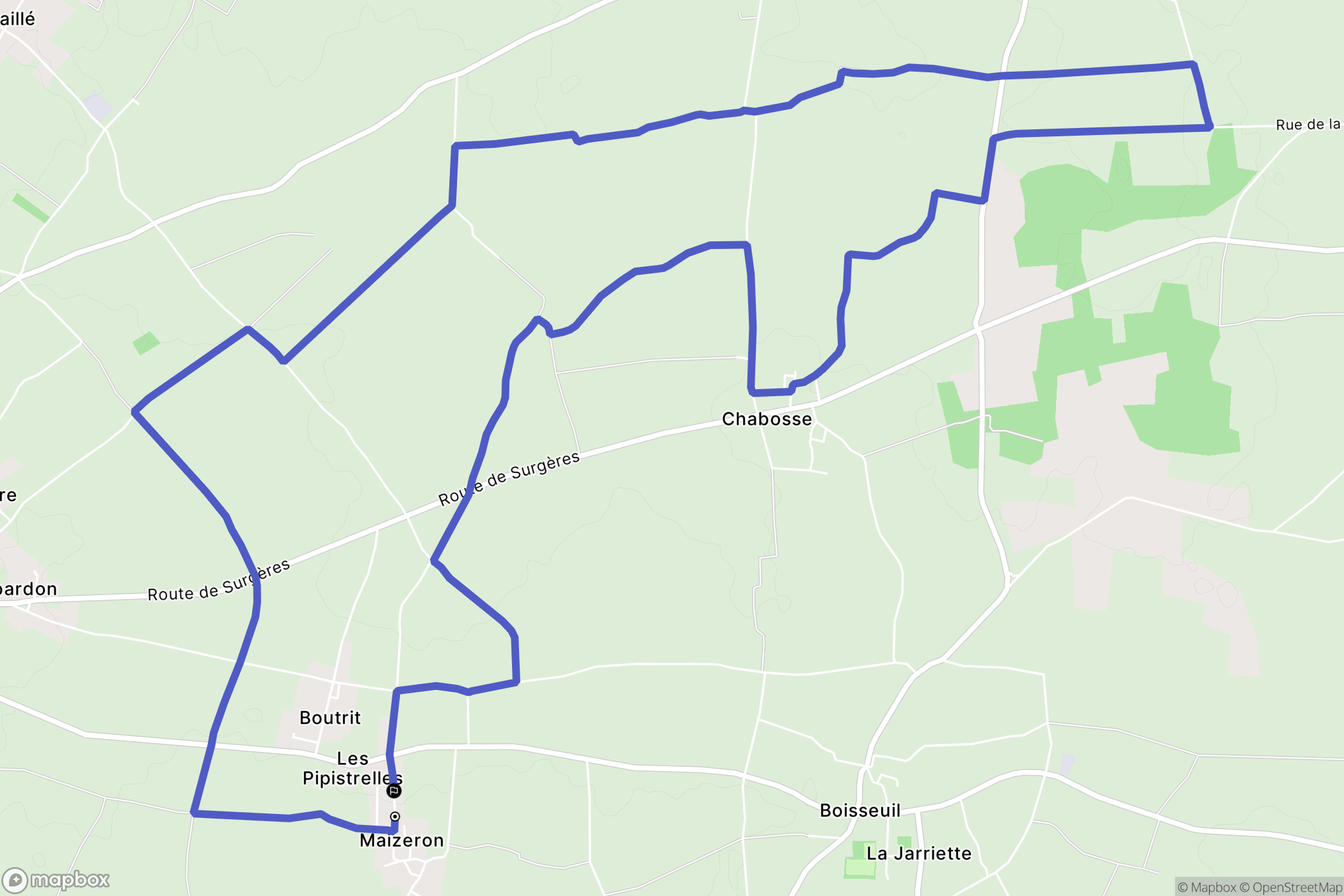 Saint-Mard : carte du parcours de randonnée - France