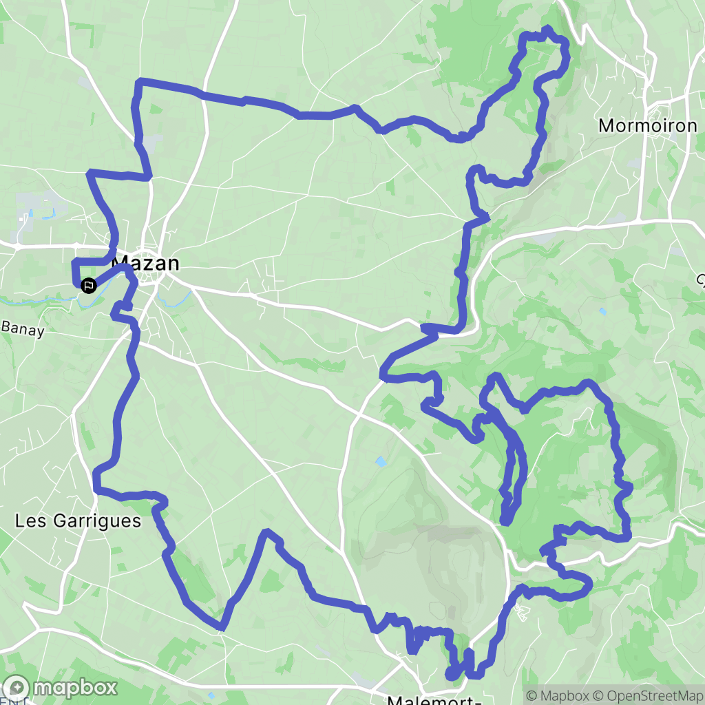 Mazan : carte du parcours de randonnée - France