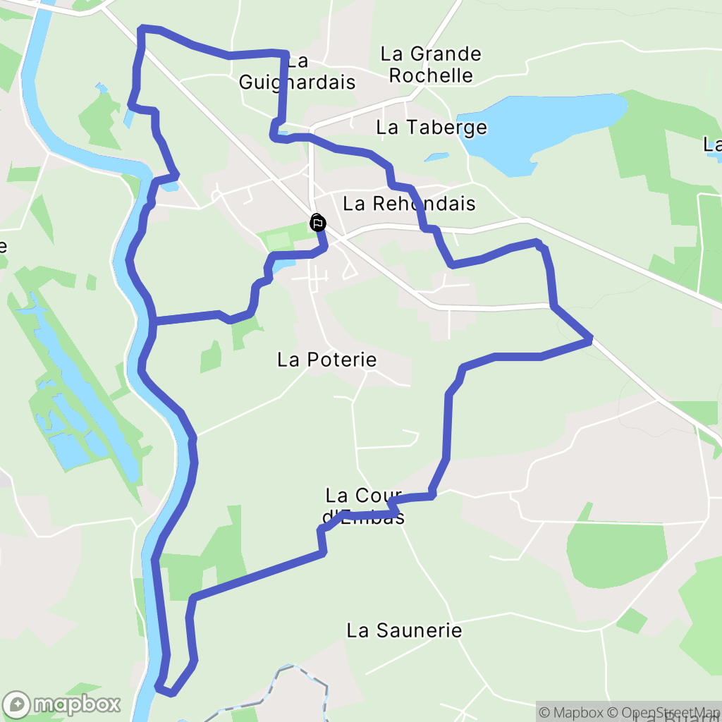 Sainte-Anne-sur-Vilaine : carte du parcours de randonnée - France