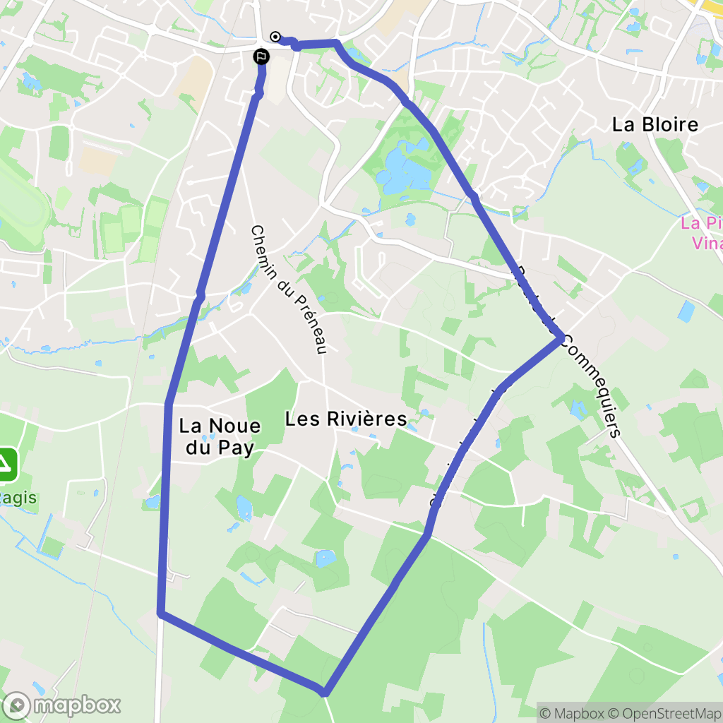 Challans : carte du parcours de randonnée - France