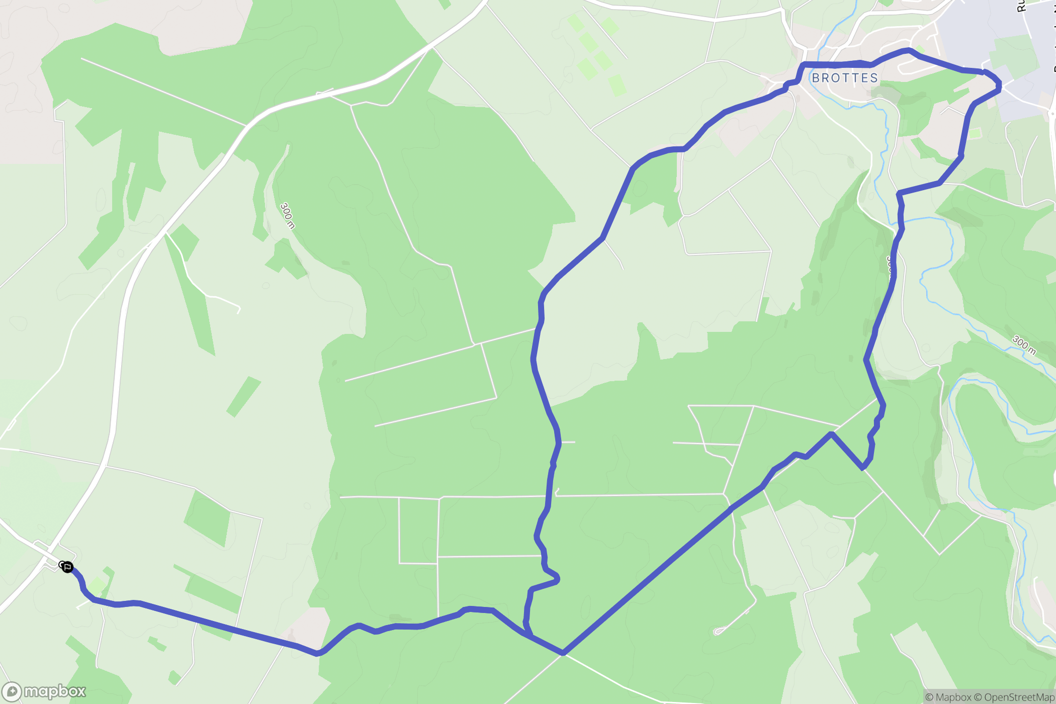 Semoutiers-Montsaon : carte du parcours de randonnée - France