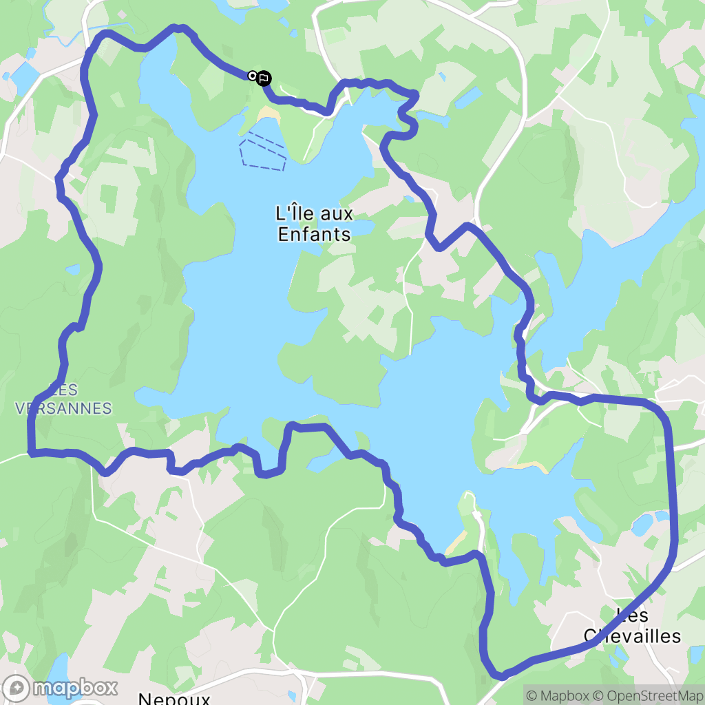 Saint-Pardoux-le-Lac : carte du parcours de randonnée - France