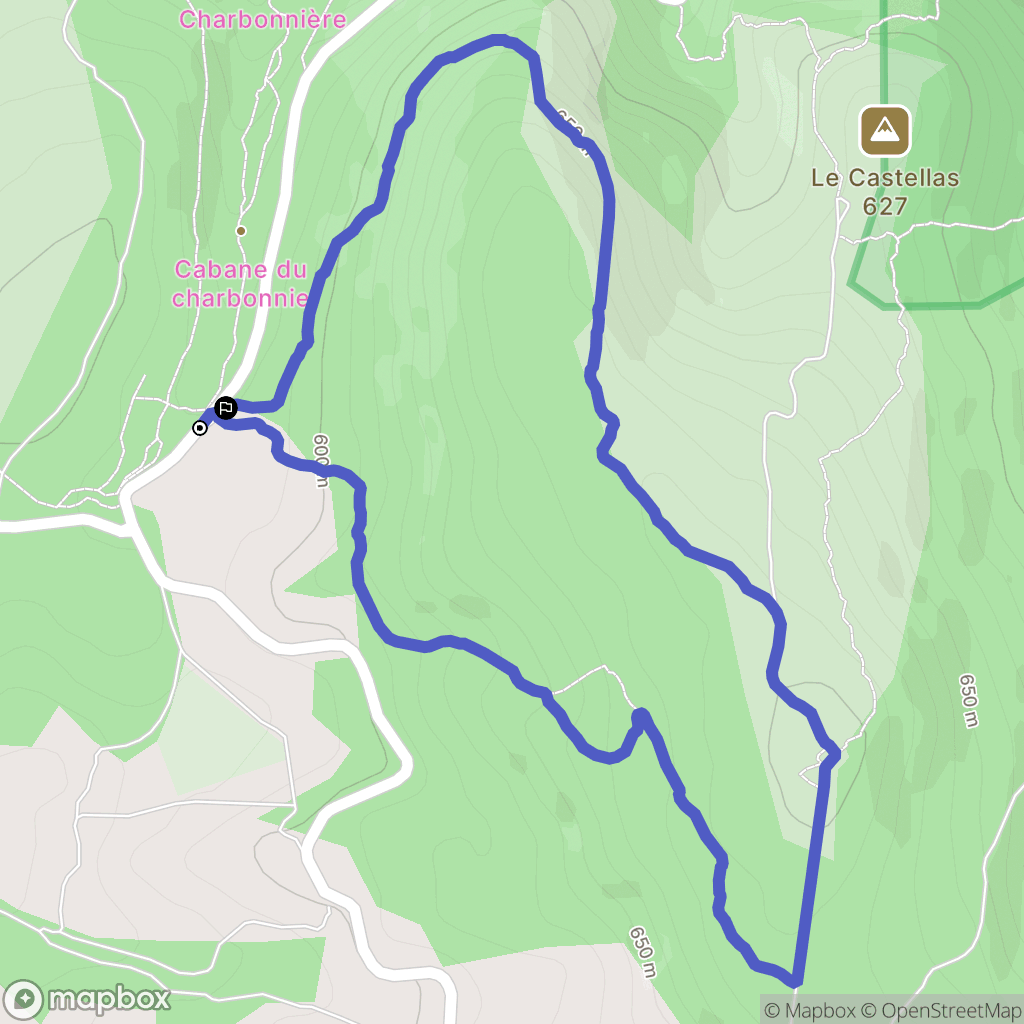 Baudinard-sur-Verdon : carte du parcours de randonnée - France