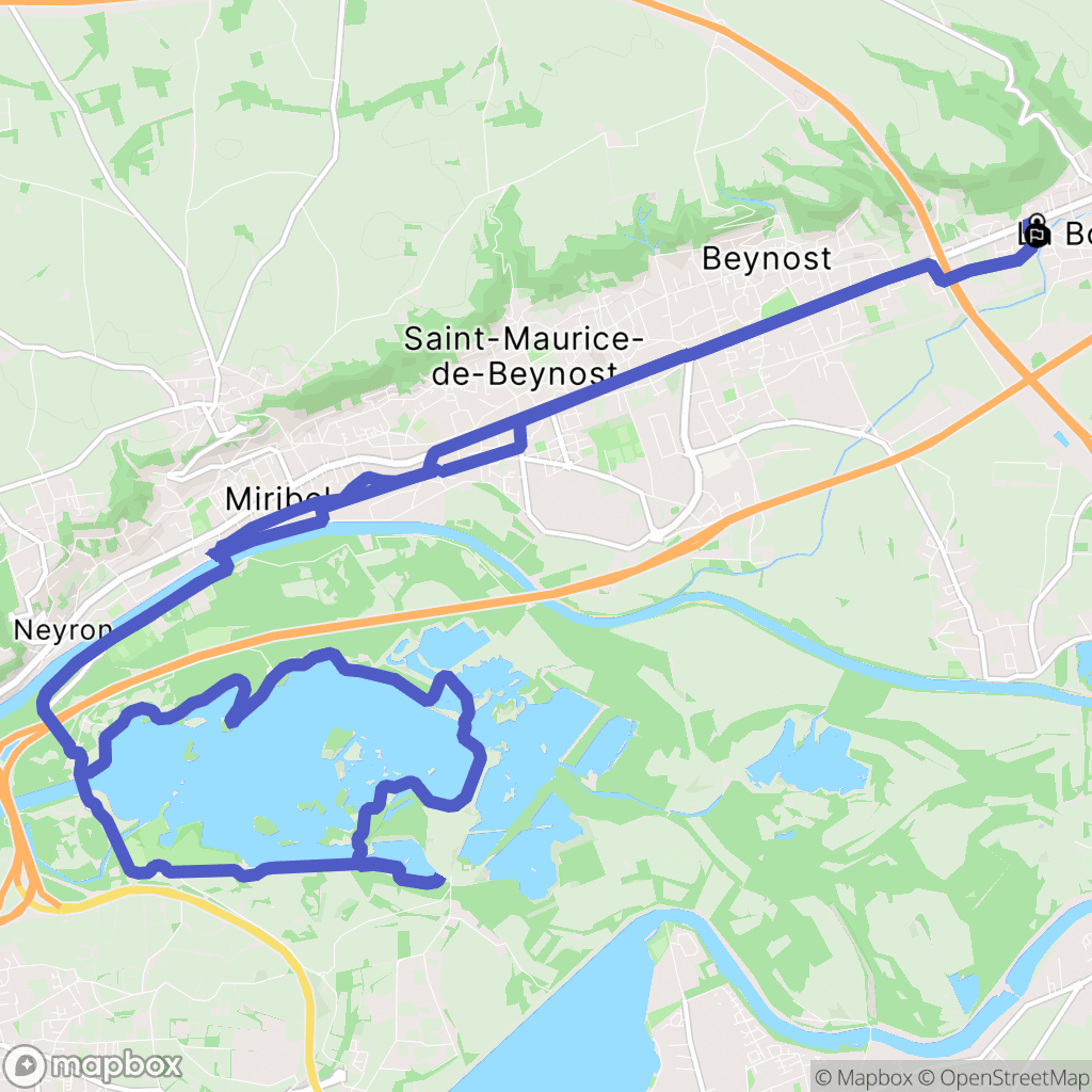 La Boisse : carte du parcours de randonnée - France