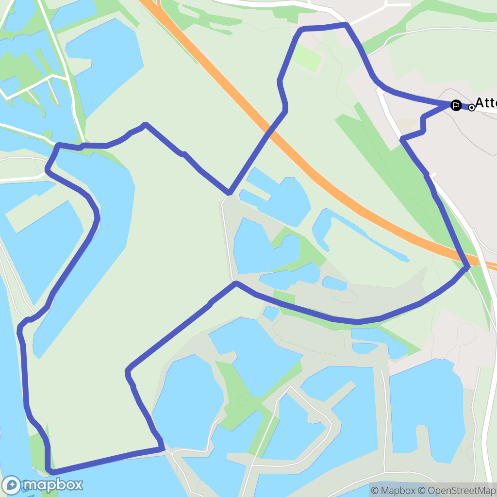 Atton : carte du parcours de randonnée - France