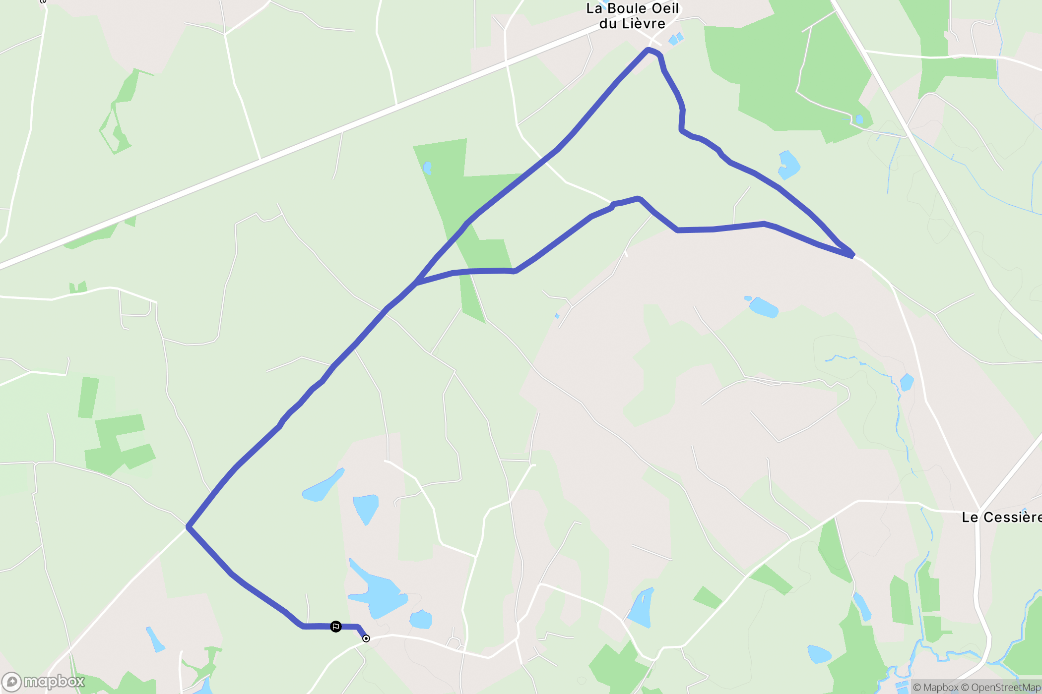 La Chapelle-Hermier : carte du parcours de randonnée - France