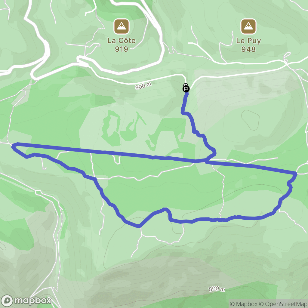 Bézaudun-les-Alpes : carte du parcours de randonnée - France