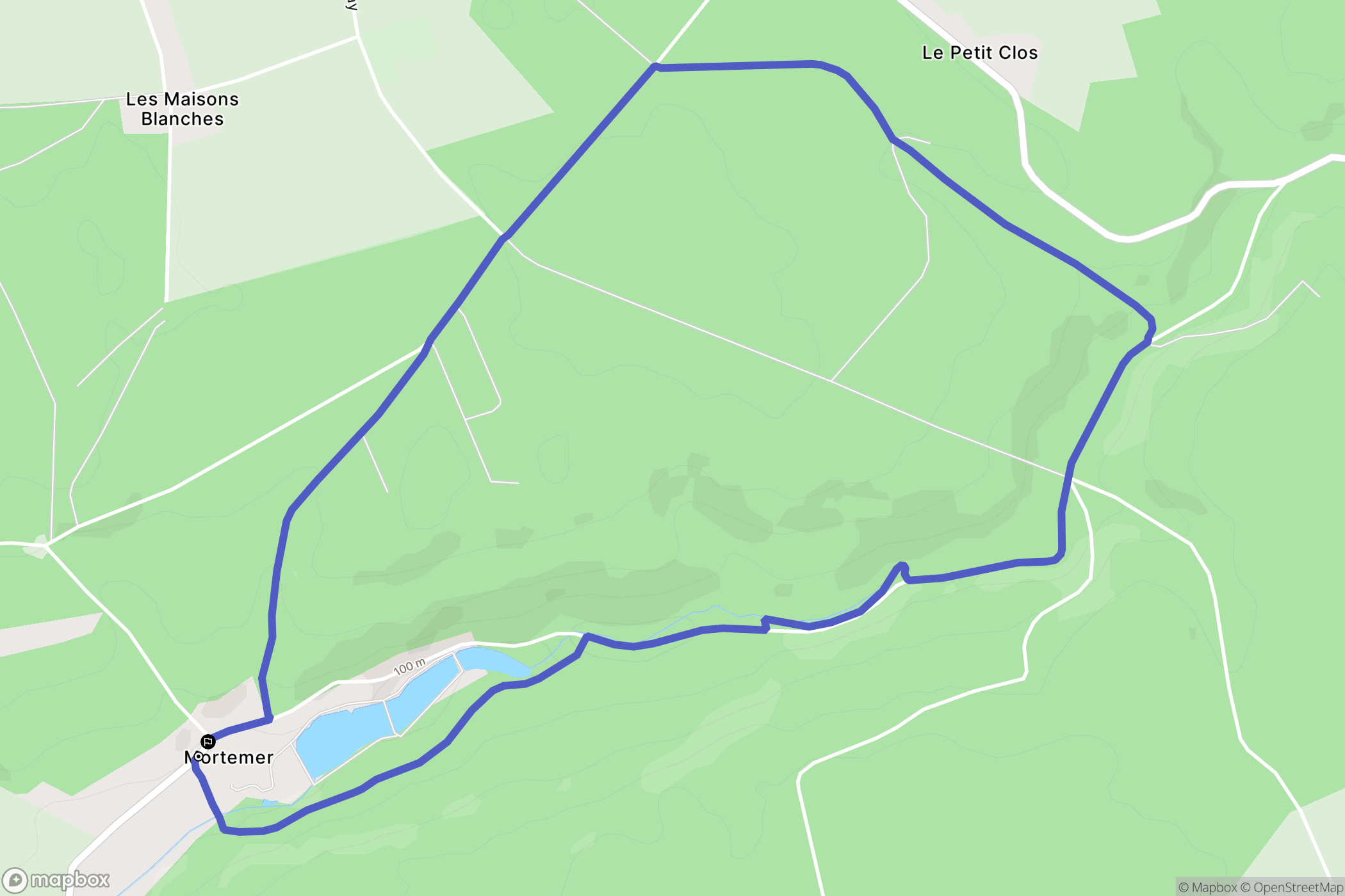 Lisors : carte du parcours de randonnée - France