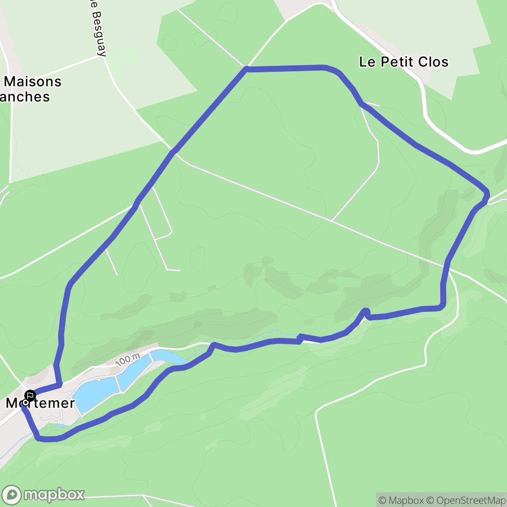 Lisors : carte du parcours de randonnée - France