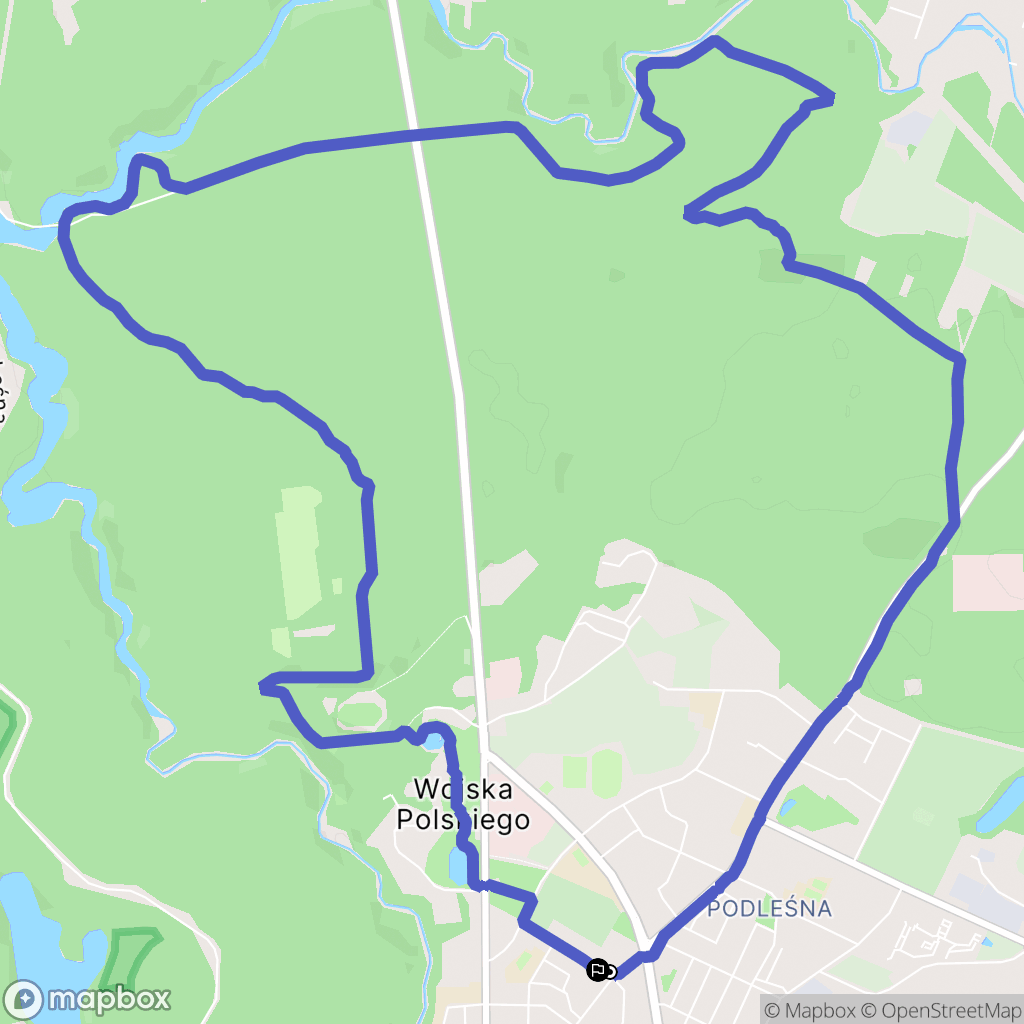 Olsztyn: mapa trasy - Poland