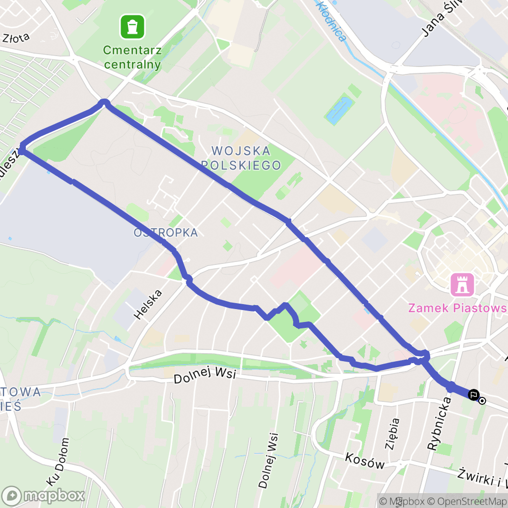 Gliwice: mapa trasy - Poland