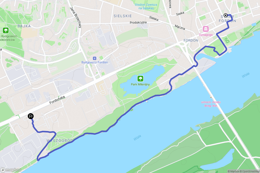Bydgoszcz: mapa trasy - Poland