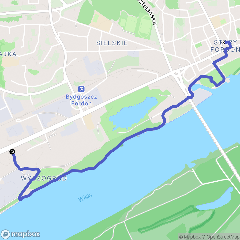 Bydgoszcz: mapa trasy - Poland