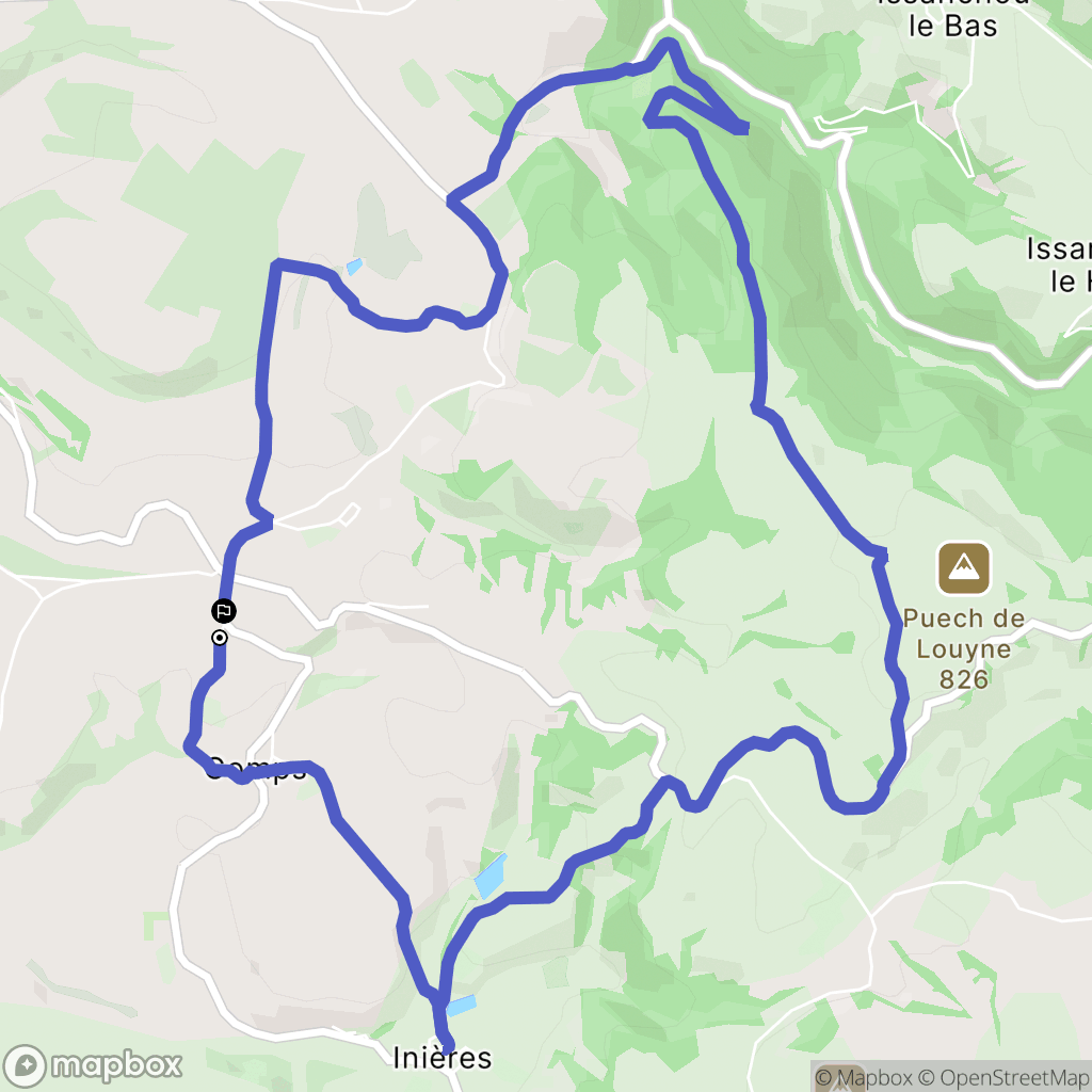 Sainte-Radegonde : carte du parcours de randonnée - France