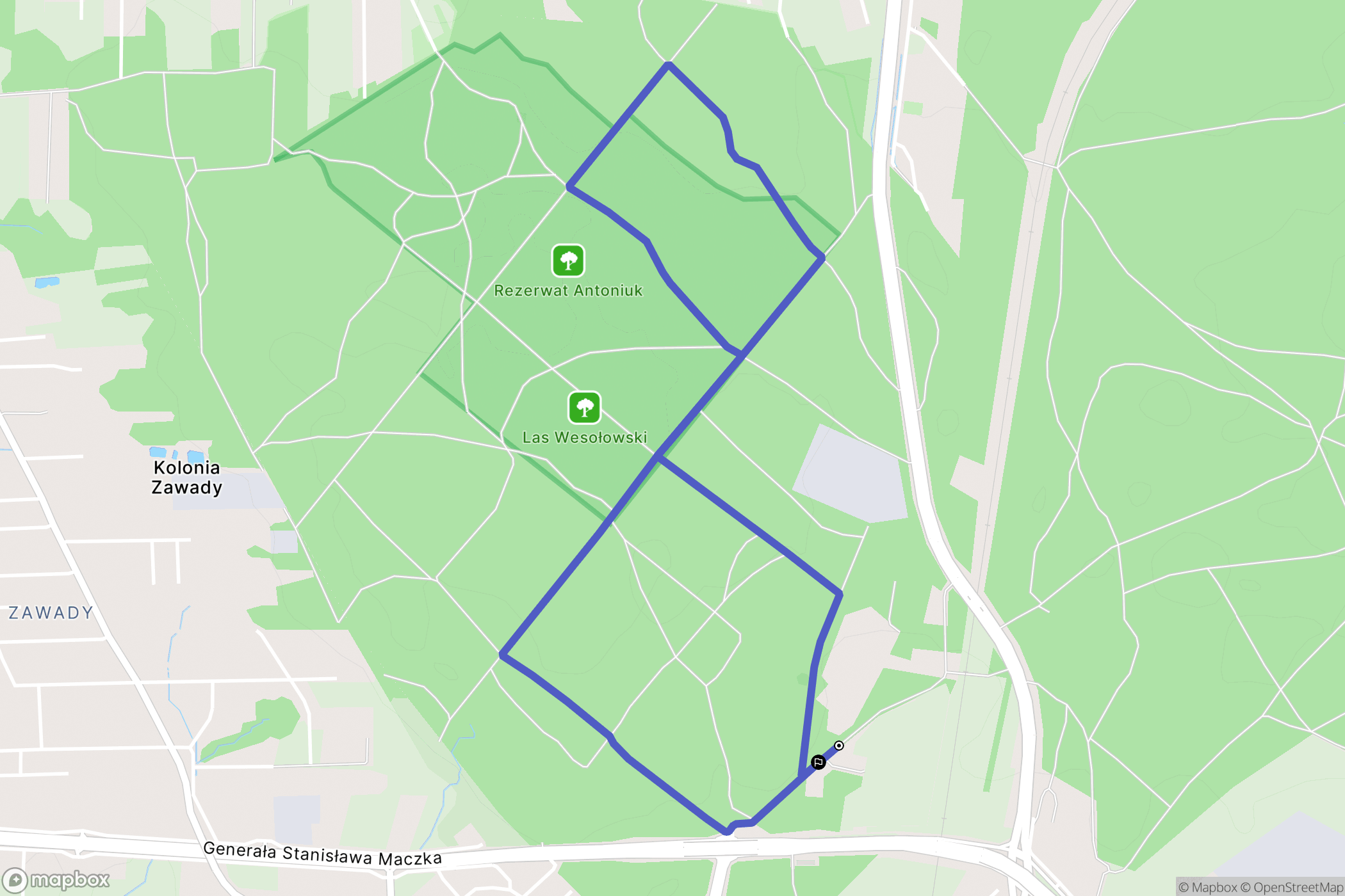 Białystok: mapa trasy - Poland