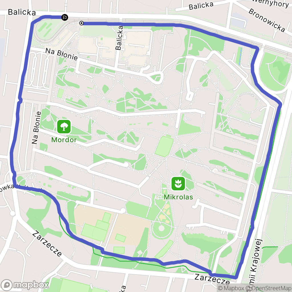 Kraków: mapa trasy - Poland