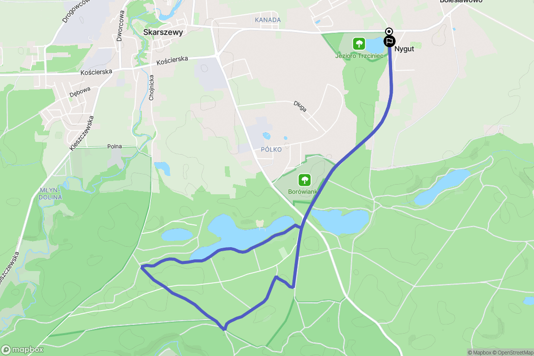 Bolesławowo: mapa trasy - Poland