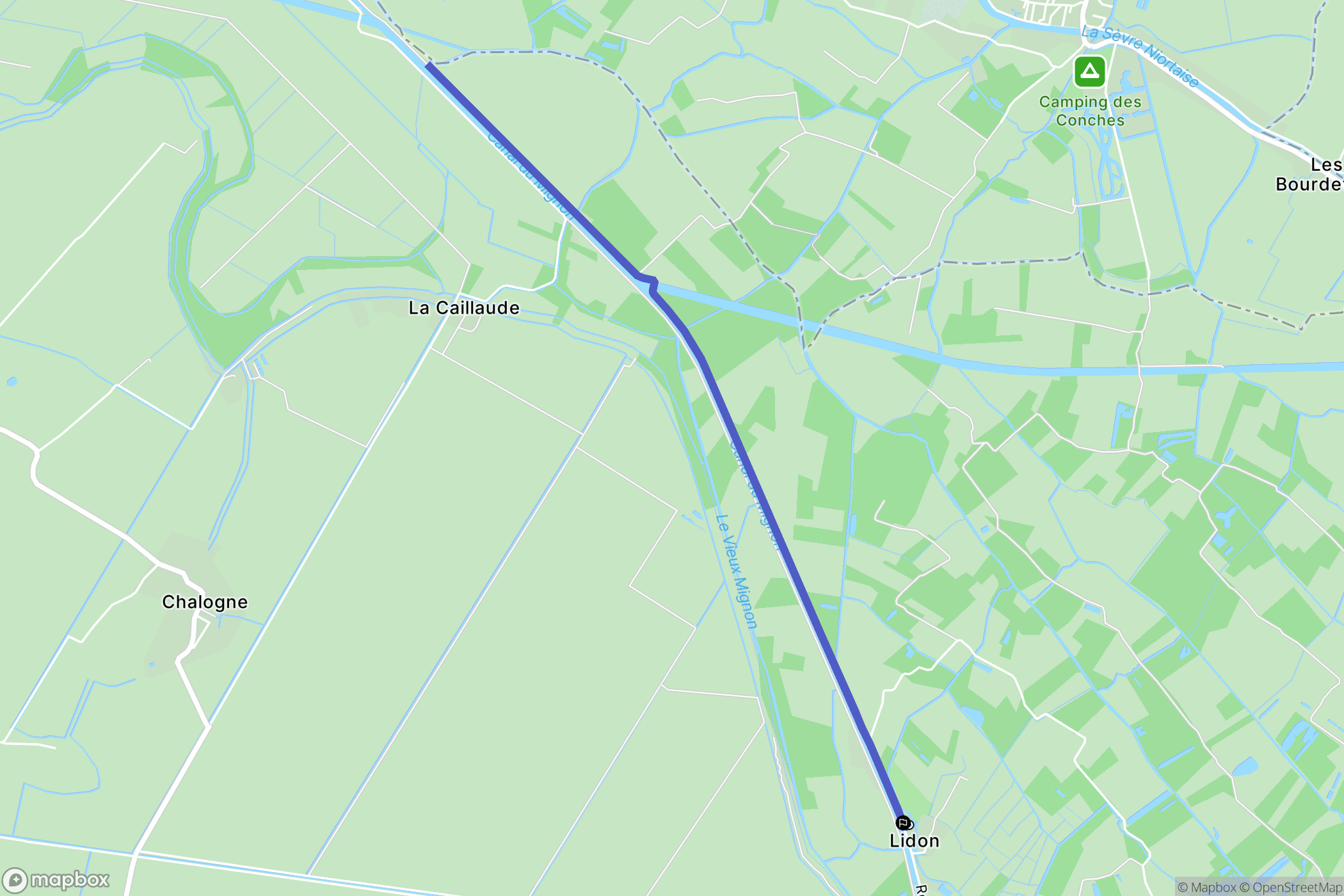 Saint-Hilaire-la-Palud : carte du parcours de randonnée - France