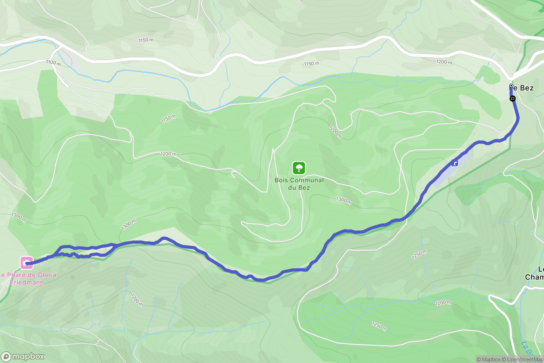 Saint-Étienne-de-Lugdarès : carte du parcours de randonnée - France