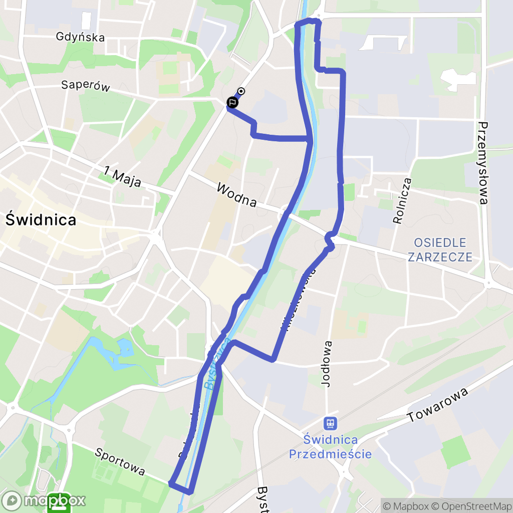 Świdnica: mapa trasy - Poland