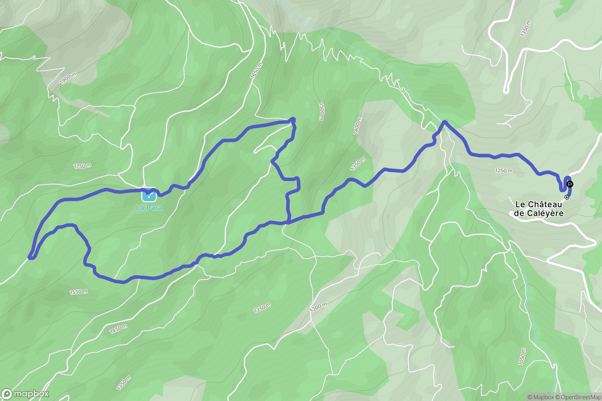Embrun : carte du parcours de randonnée - France