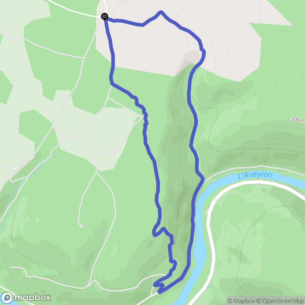 Penne : carte du parcours de randonnée - France