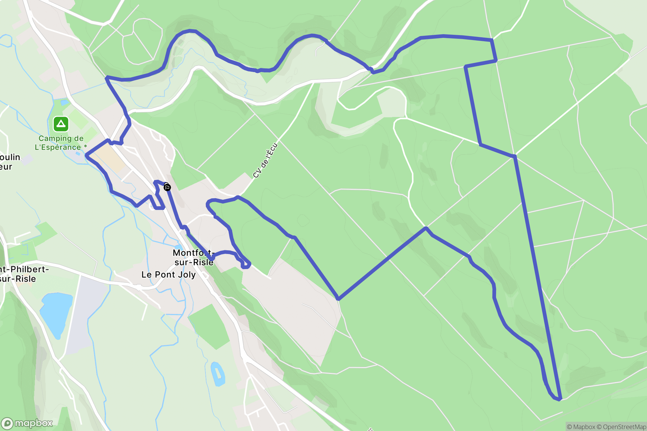 Montfort-sur-Risle : carte du parcours de randonnée - France