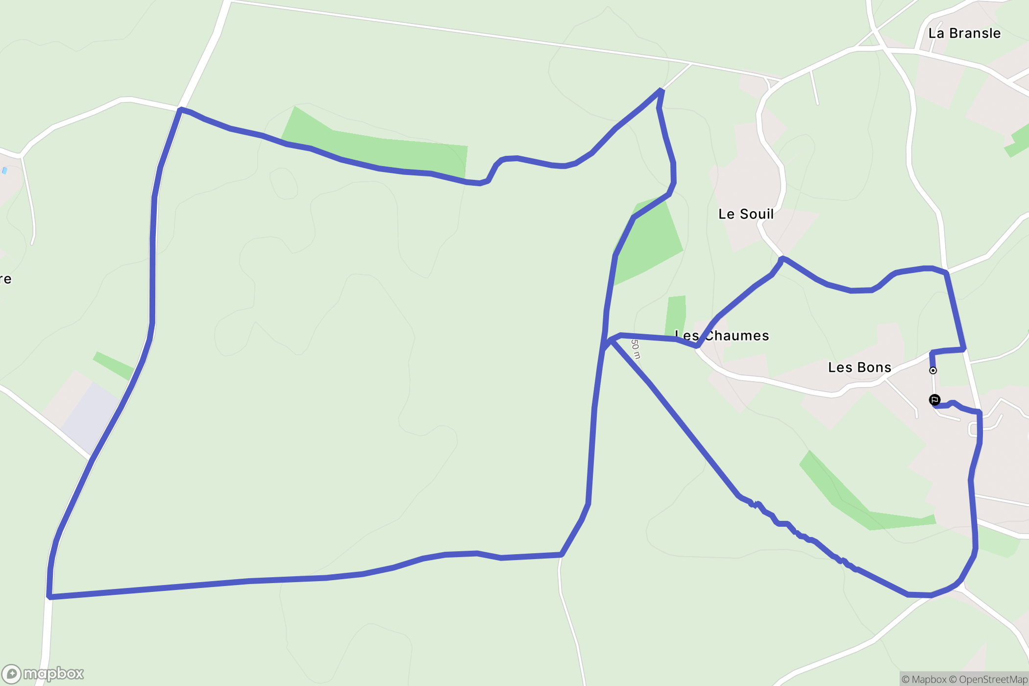 Saint-Coutant : carte du parcours de randonnée - France