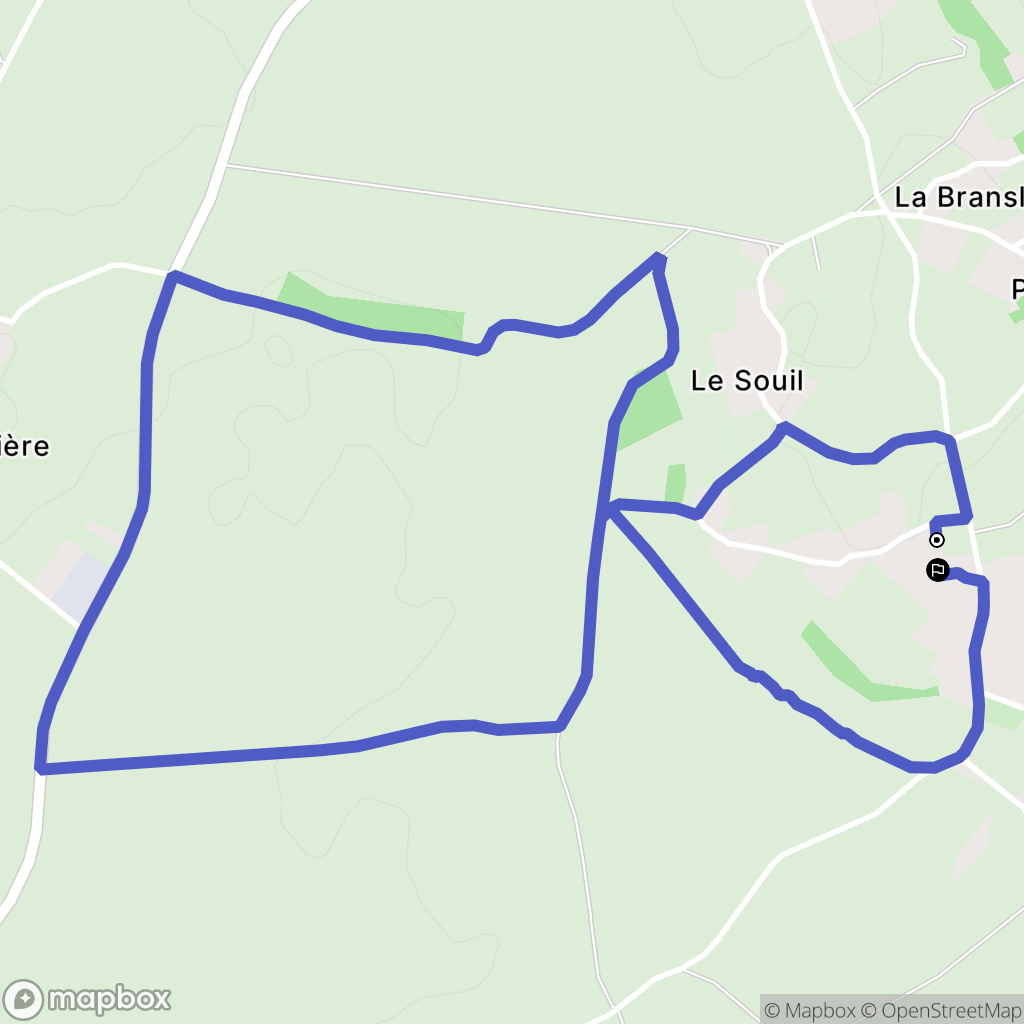 Saint-Coutant : carte du parcours de randonnée - France